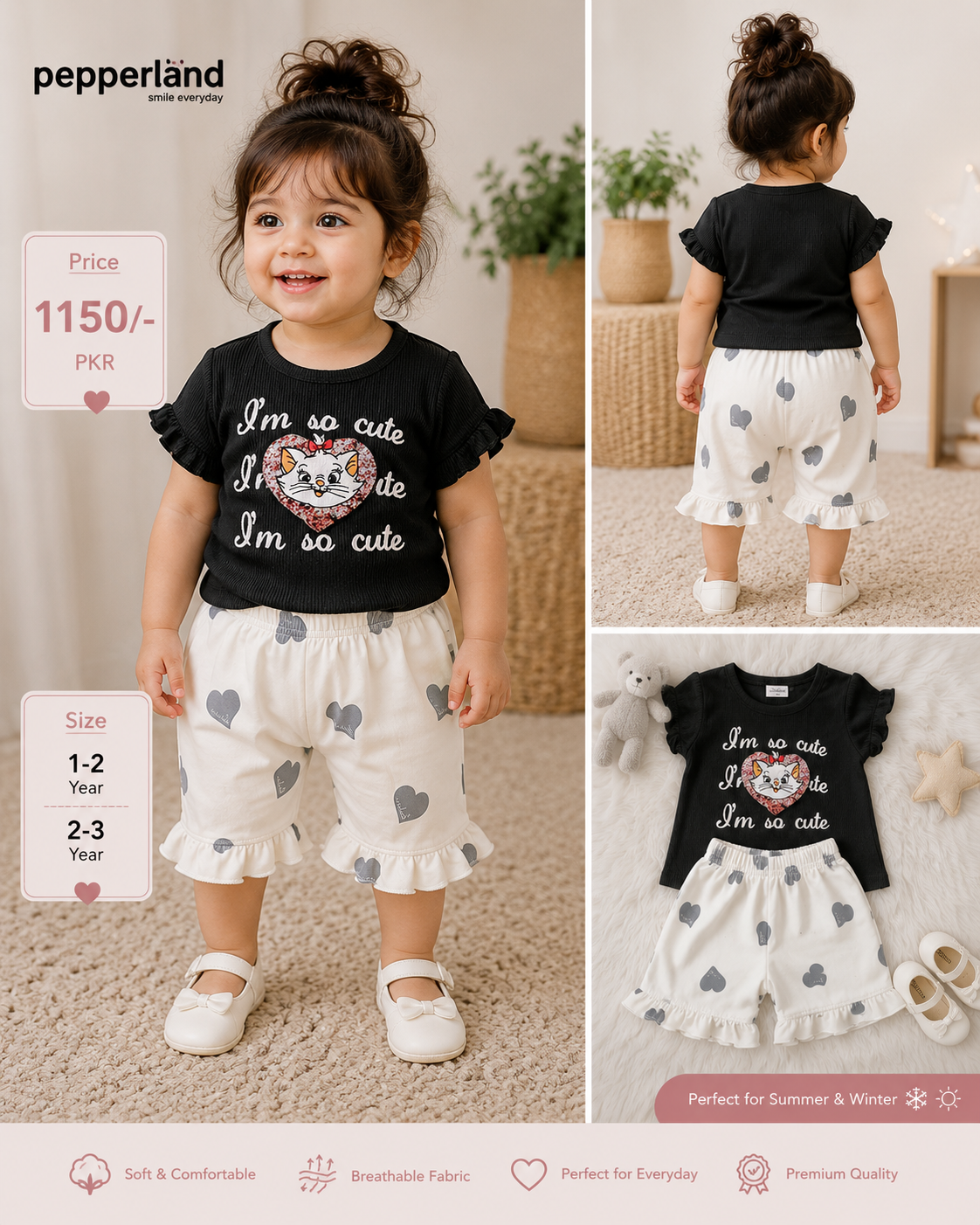 Pepperland Cute Cat Co-Ord Set