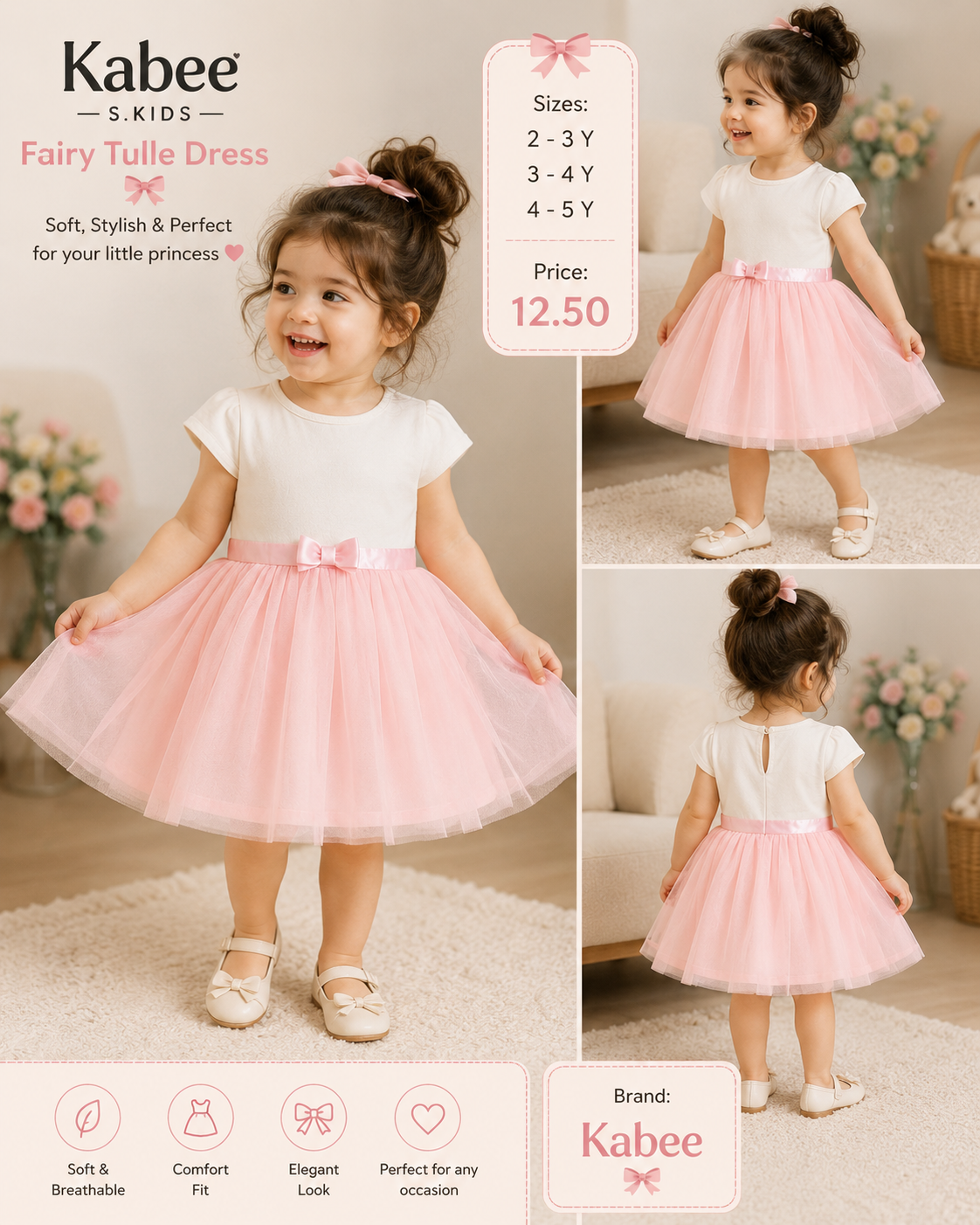 KABEE Fairy Tulle Dress – Pink