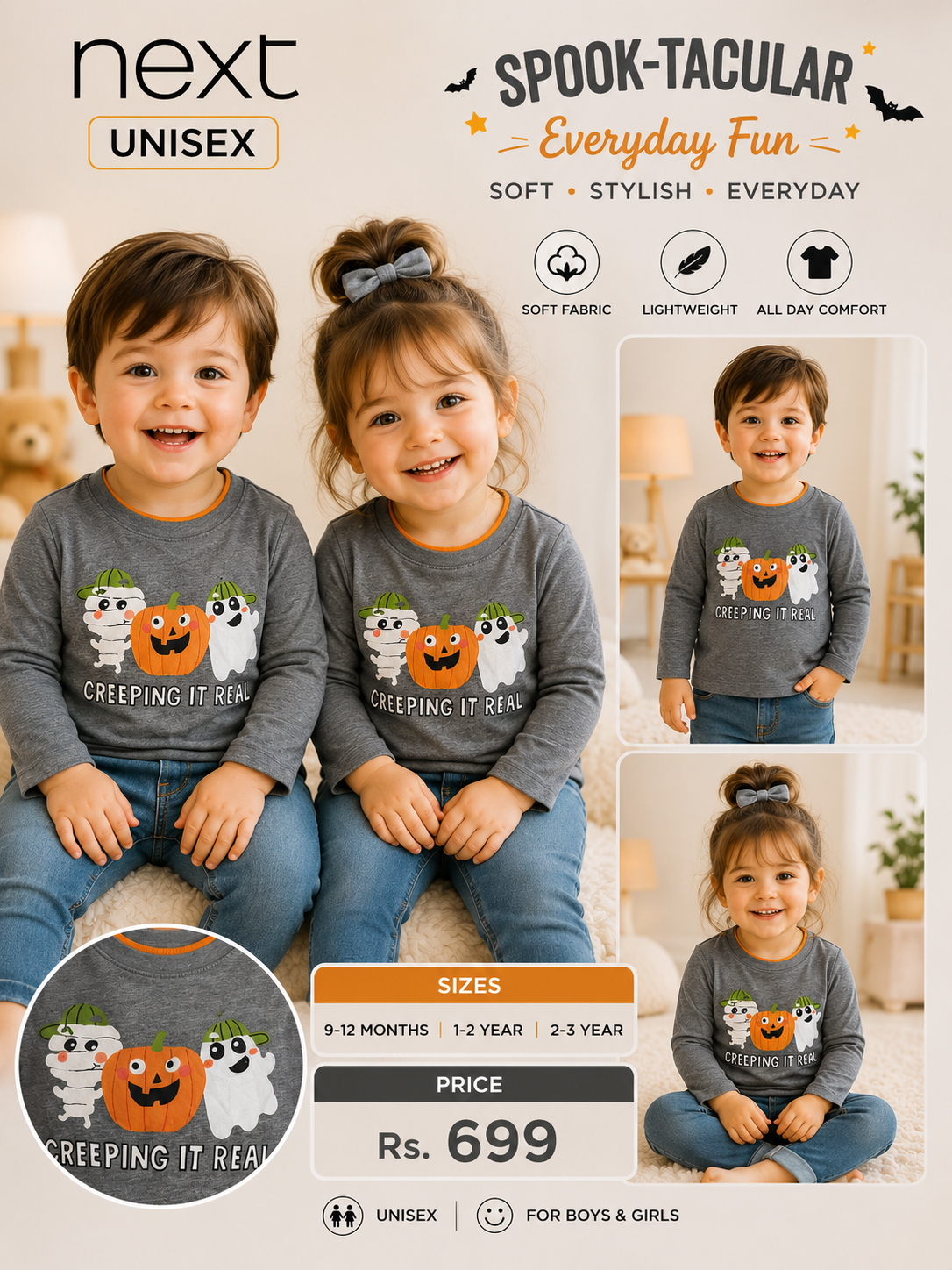 Next Kids Halloween Printed Full Sleeve Shirt