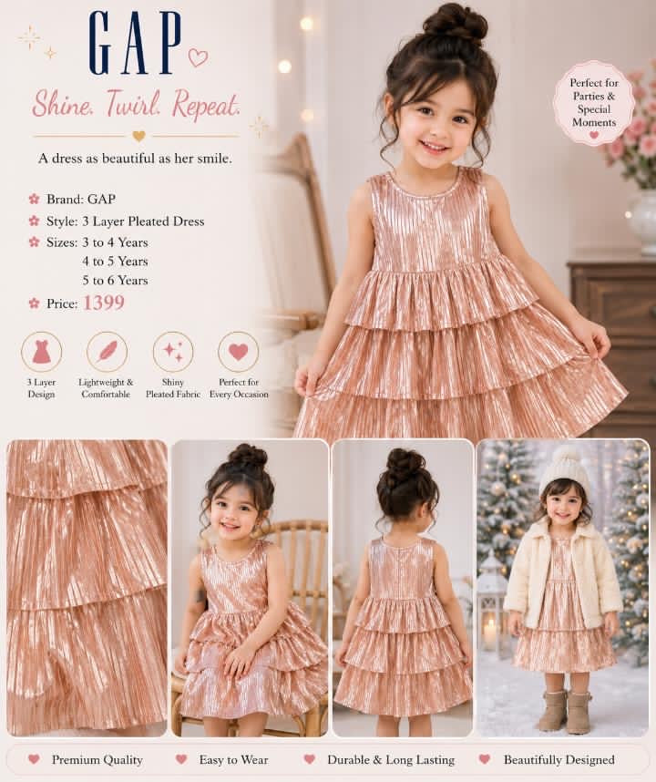 GAP 3-Layer Pleated Dress