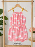 HEMA Girls Pink Printed Romper