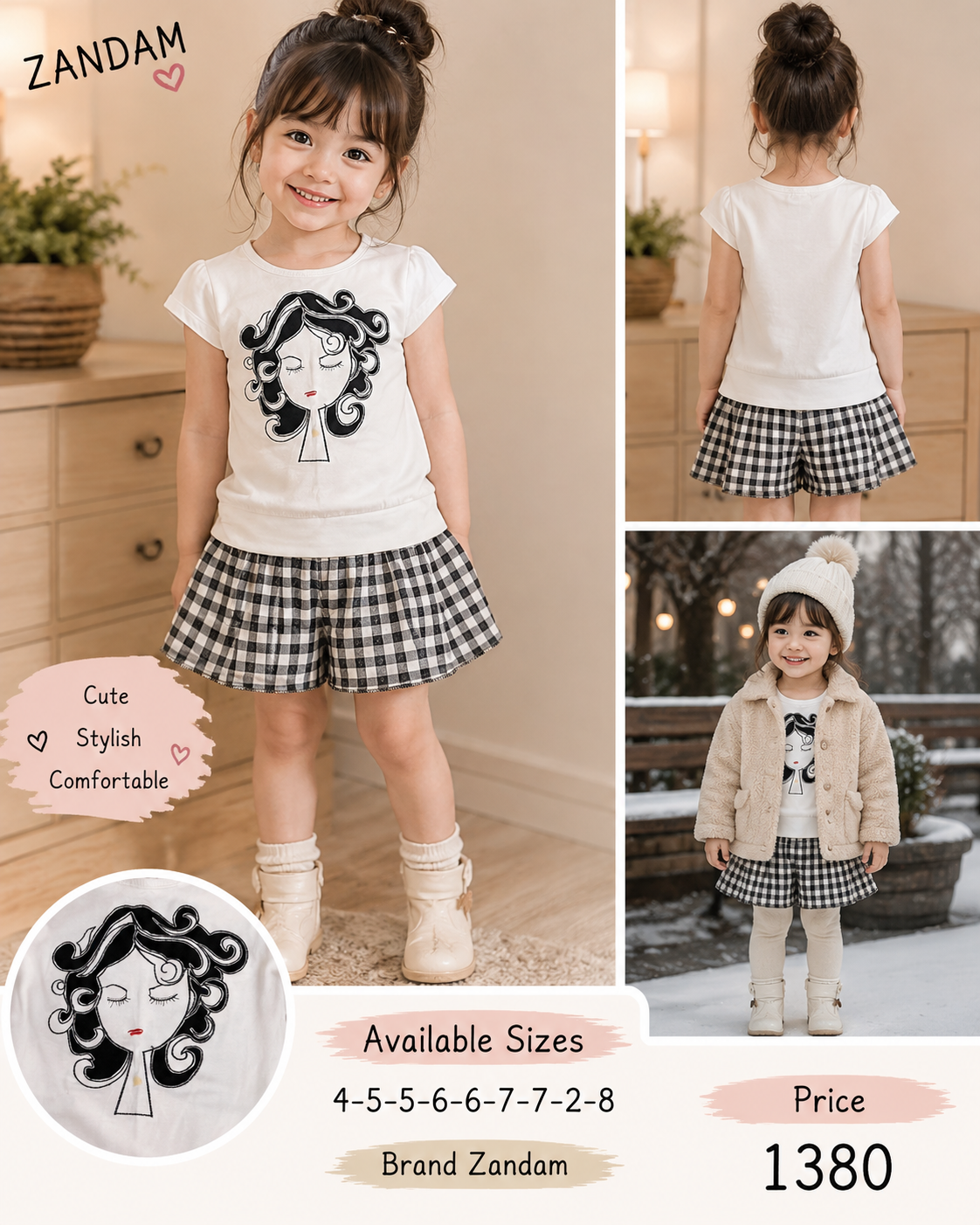 🖤 JANDAM Girls Frock Set