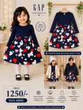 GAP Heart Print Winter Dress for Girls