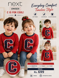 Unisex Kids “I’m C 2 Cool” Full Sleeve T-Shirt – Red