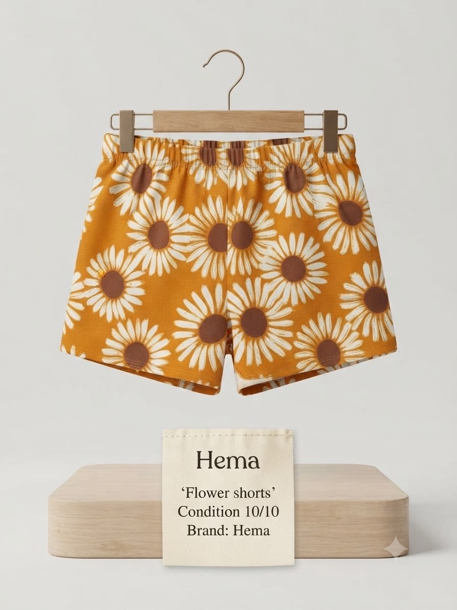 Hema Floral Print Girls Shorts – Condition 10/10