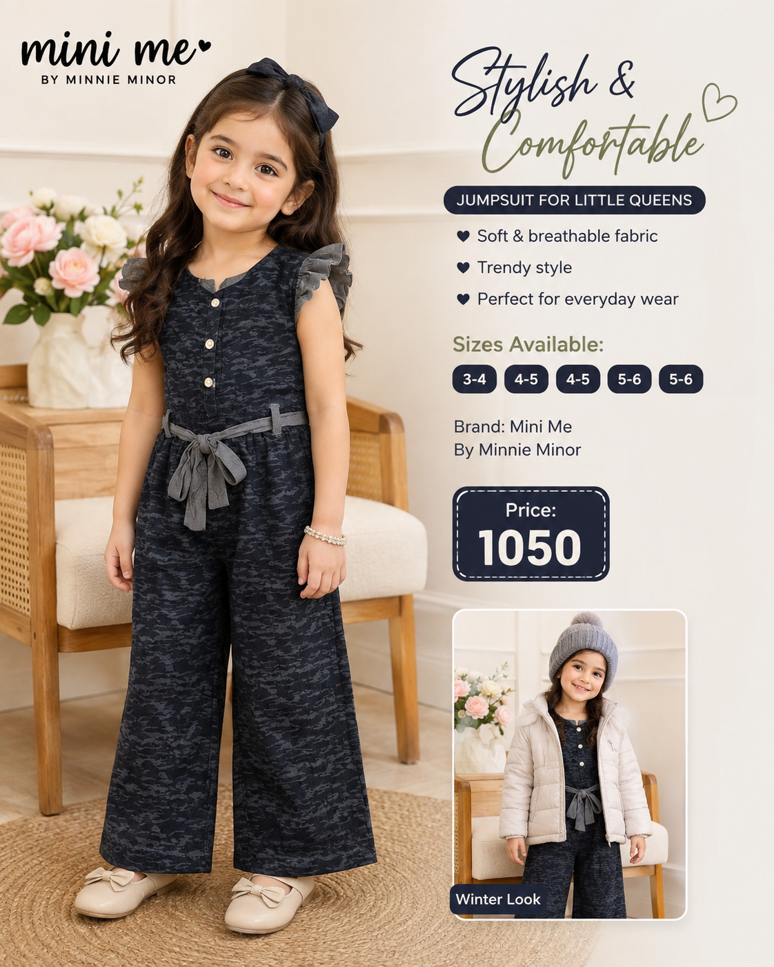 Mini Me by Minnie Minor Girls Jumpsuit