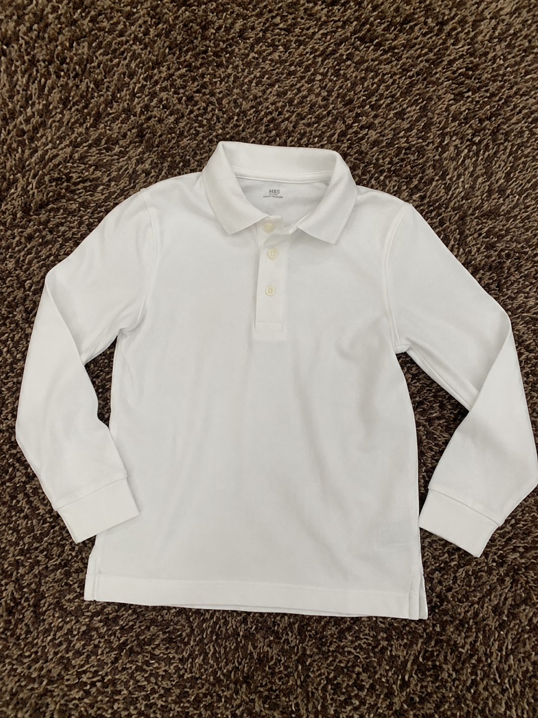 H&M Kids White Full Sleeve Polo Shirt