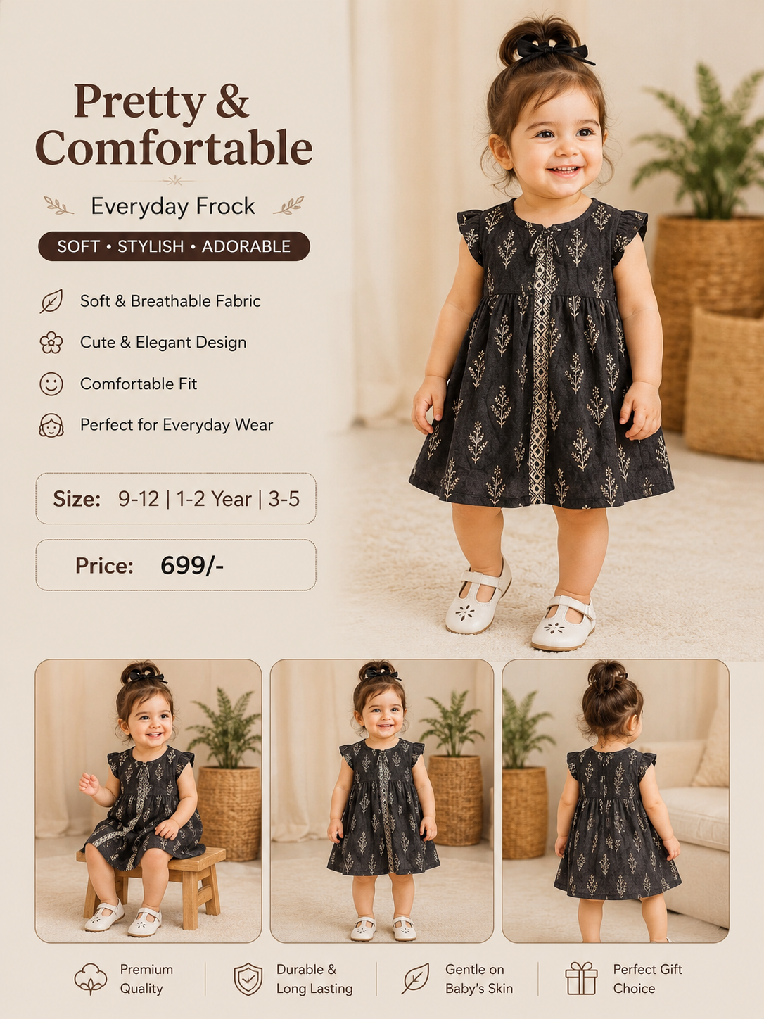 Pretty & Comfortable Everyday Frock