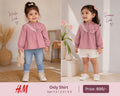 H&M Girls Embroidered Striped Shirt