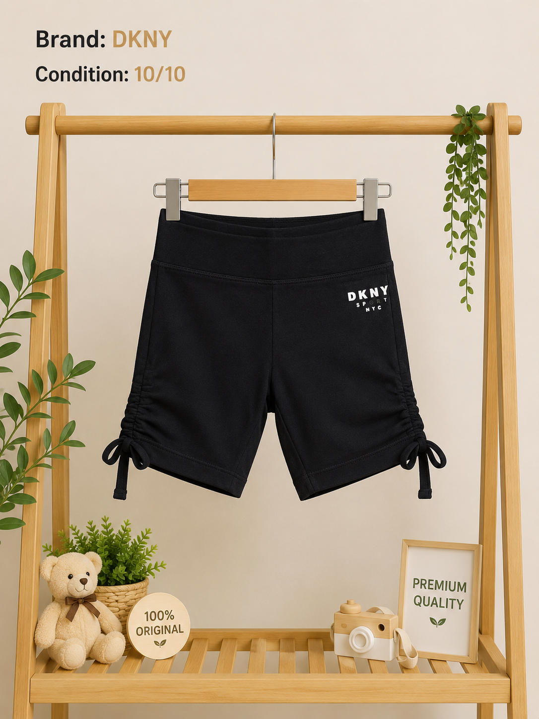 DKNY Girls Black Sports Shorts | Condition 10/10