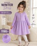 Girls Warm Winter Dress – Soft Full Sleeve Casual Party Frock