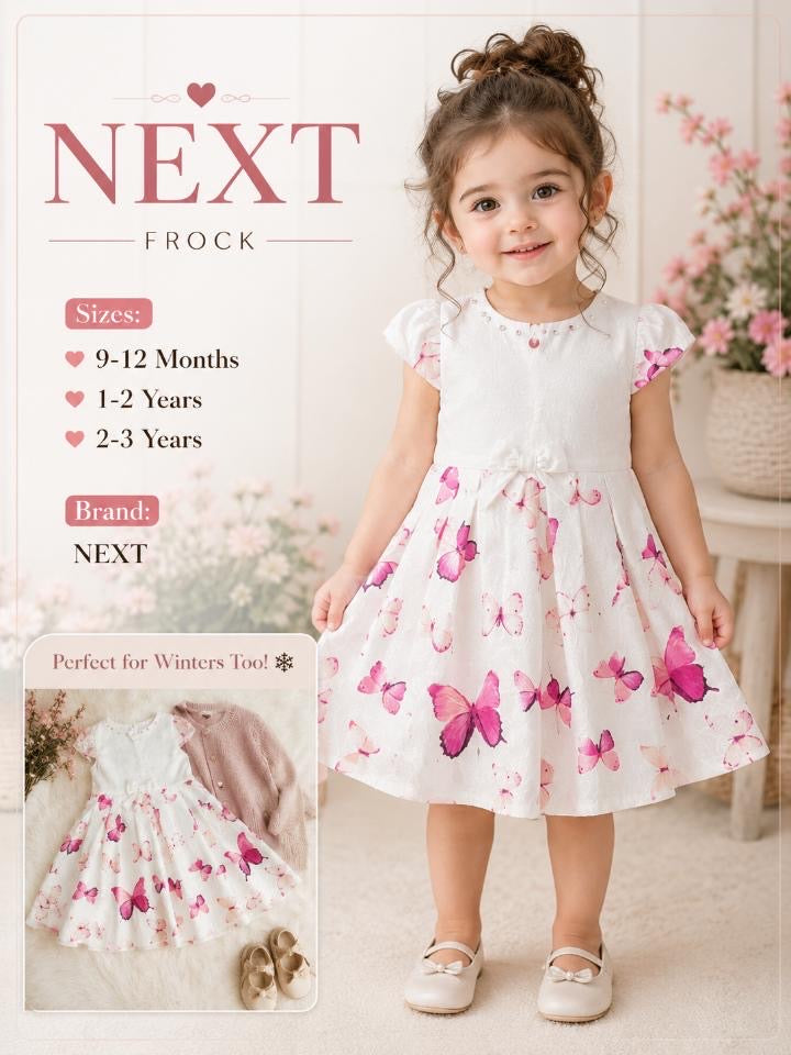 NEXT Girls Butterfly Floral Frock