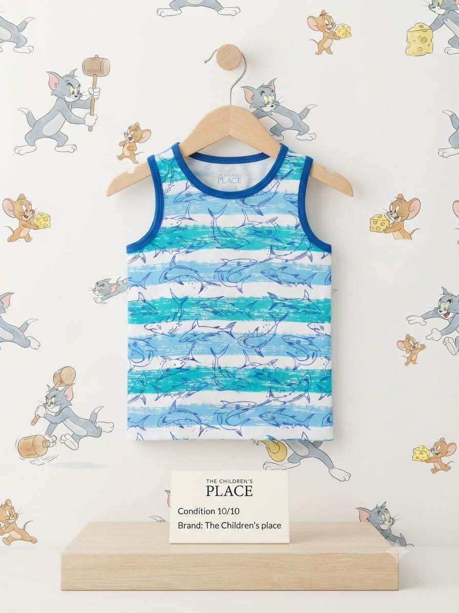 The Children’s Place Shark Print Tank Top – Condition 10/10