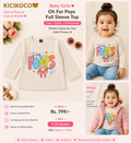 KICIKOCO Baby Girls Full Sleeve Printed Top