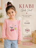 Kiabi Girls Quilted Printed Shirt – Pink