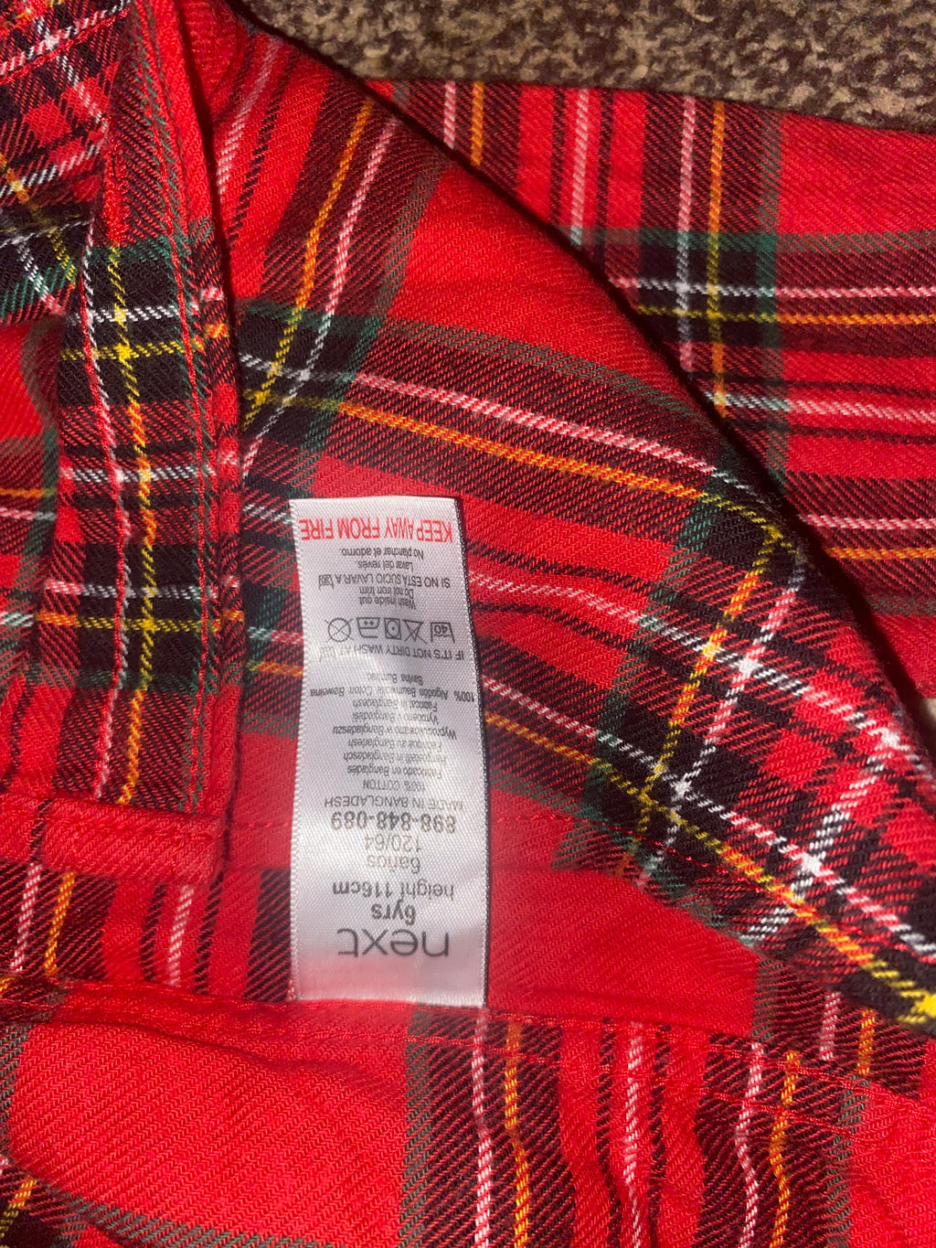 Next Kids Unisex Red Plaid Full Sleeve Shirt