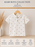 Kiabi Kids White Printed Polo Shirt | Premium Cotton | Condition 10/10