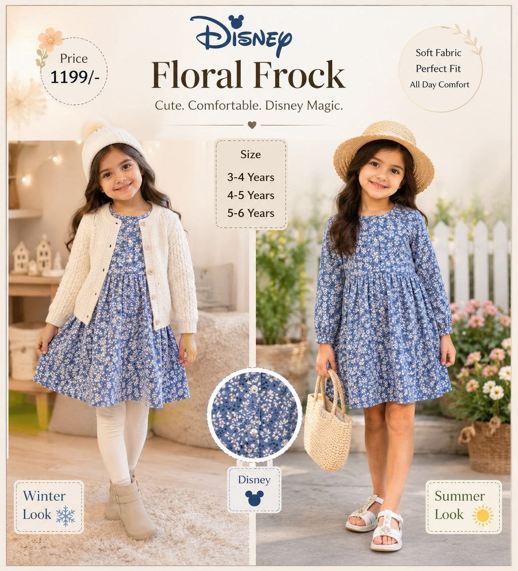 Disney Floral Printed Frock