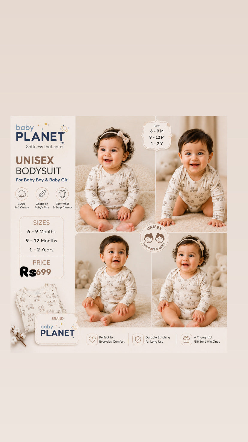 Baby Planet Unisex Full Sleeve Bodysuit