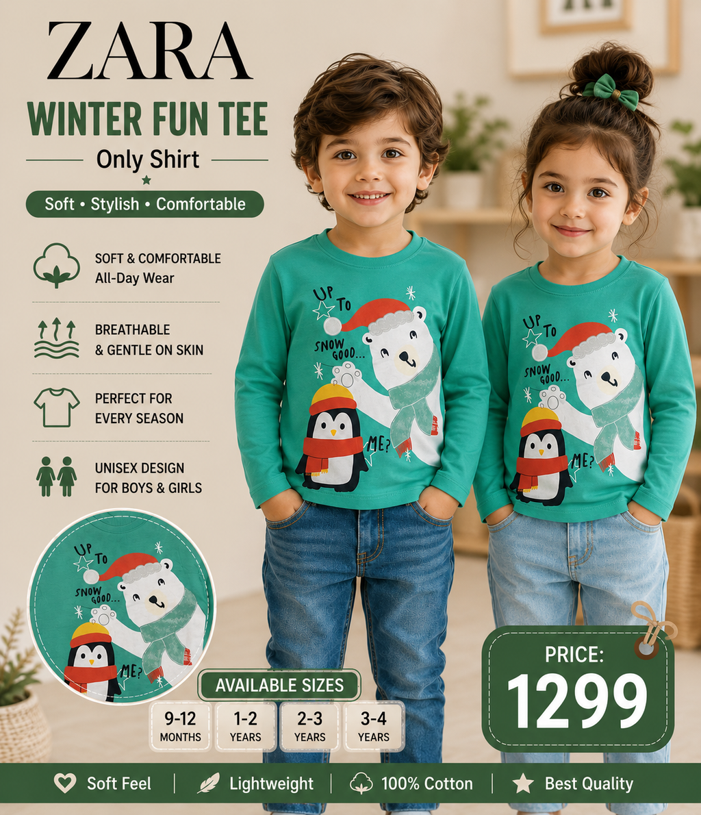 ZARA Kids Winter Fun Full Sleeve