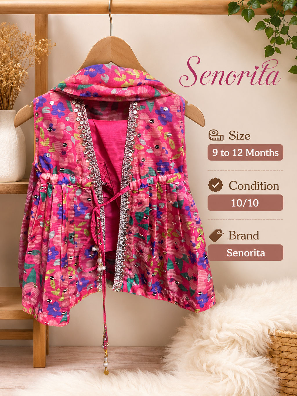Original Senorita Baby Girl Dress – 9–12 Months | Preloved (10/10 Condition)