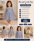 Girls Striped Full Sleeve Dress