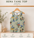 Hema Kids Jungle Print Tank Top | Premium Cotton Sleeveless Shirt | Condition 10/10