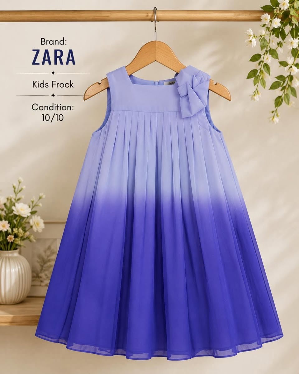ZARA Girls Ombre Chiffon Party Dress | Condition 10/10