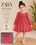 ZARA Girls Floral Half-Length Frock