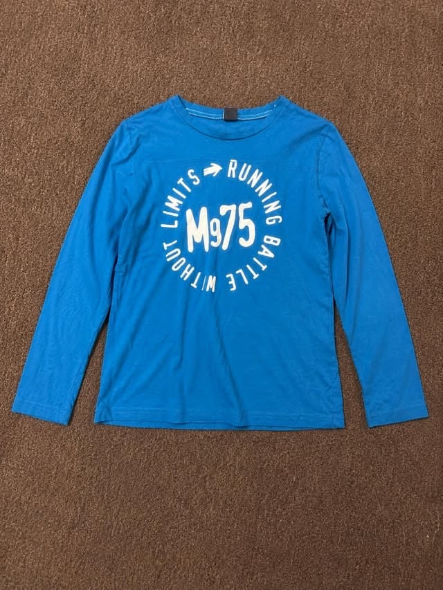 Carter's Blue Graphic Long Sleeve Cotton Tee – Boys