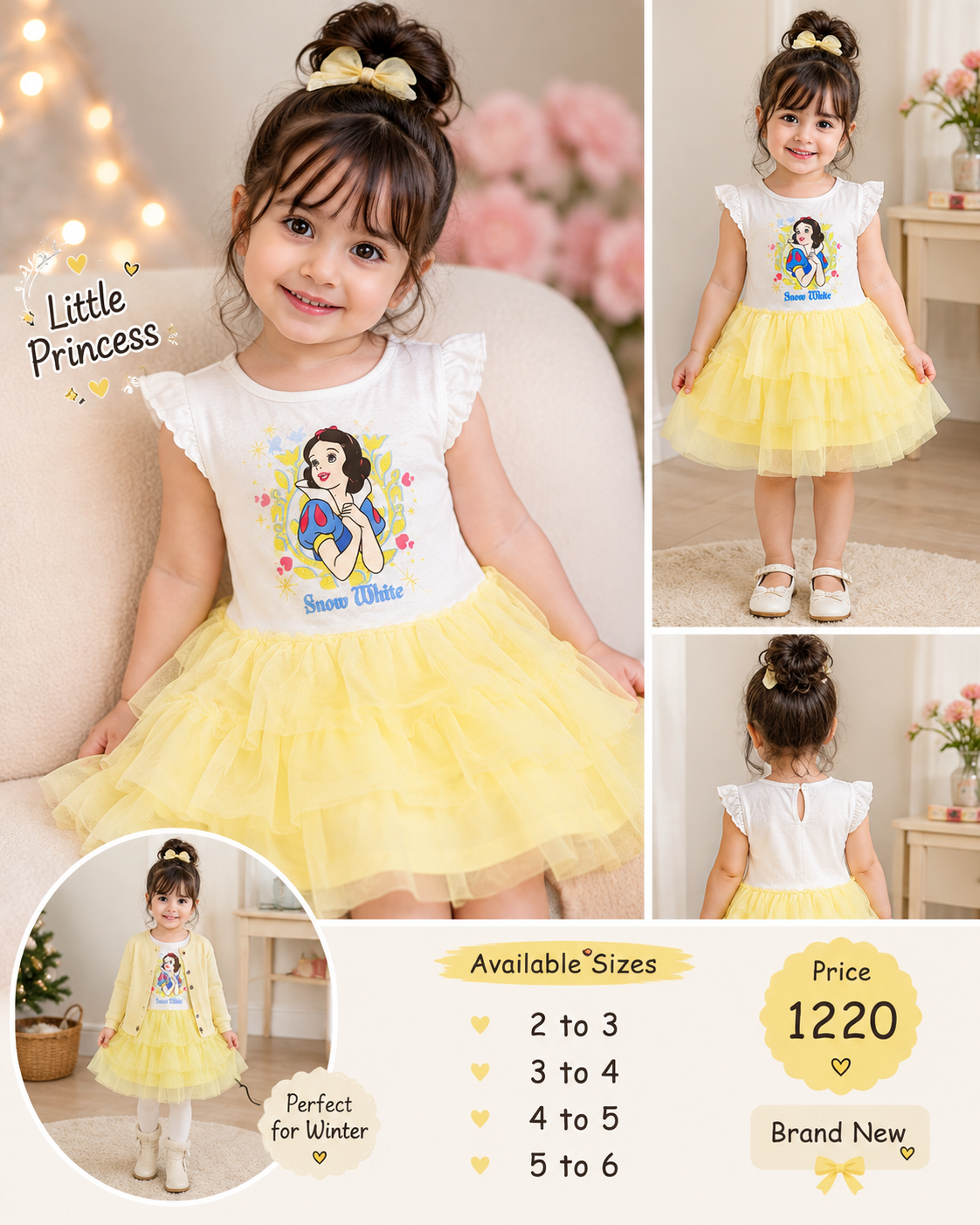Disney Snow White Princess Tulle Tutu Dress for Girls