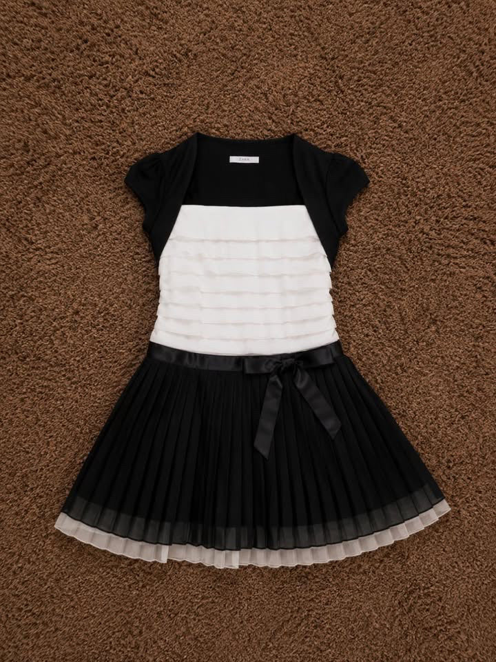 Zara Black & White Girls Dress – Condition 9/10