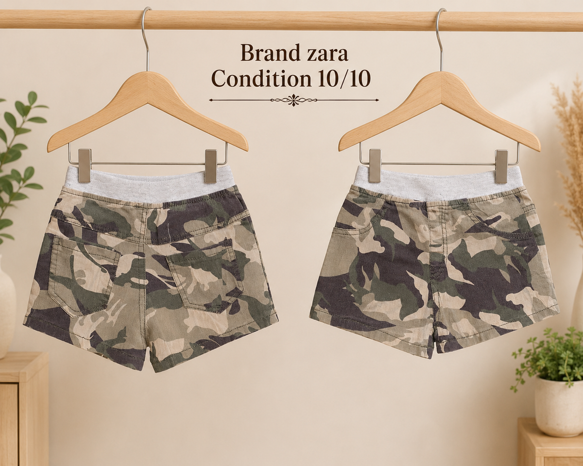 ZARA Boys Camouflage Shorts | Condition 10/10