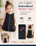Girls Embroidered Winter Top