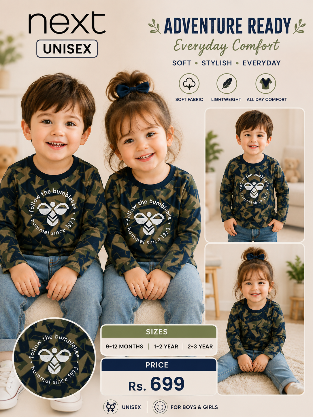 Next Kids Hummel Camo Full Sleeve Shirt