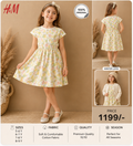H&M Girls Floral Cotton Dress