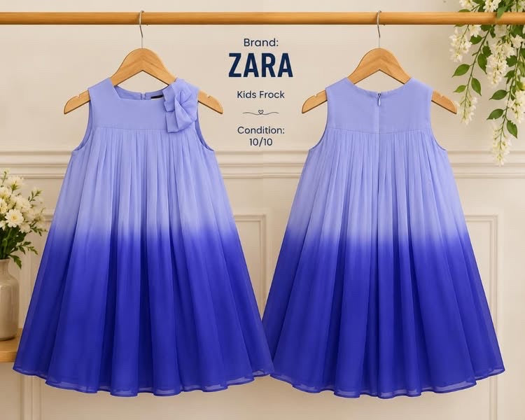 ZARA Girls Ombre Chiffon Party Dress | Condition 10/10