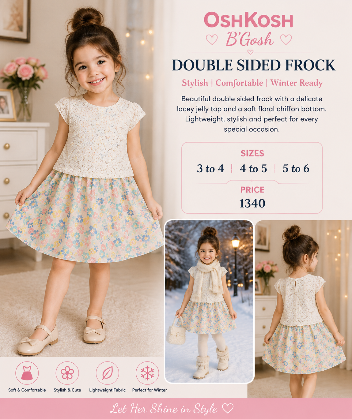Girls Floral Chiffon Skirt Dress frock