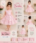 Piazza Italia Little Barbie Pink Floral Party Dress | Girls 3–6 Years | Preloved