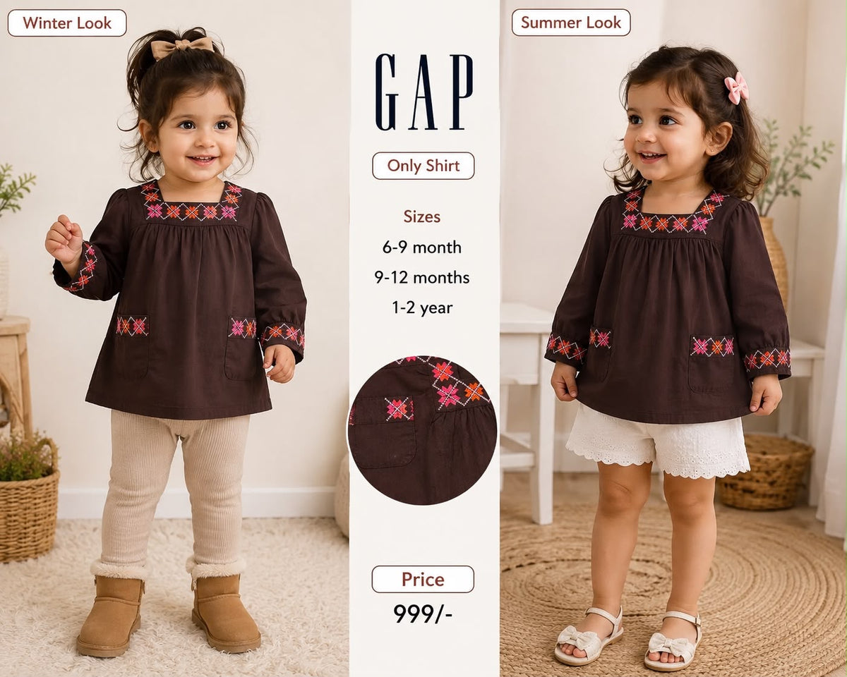 GAP Girls Embroidered shirt