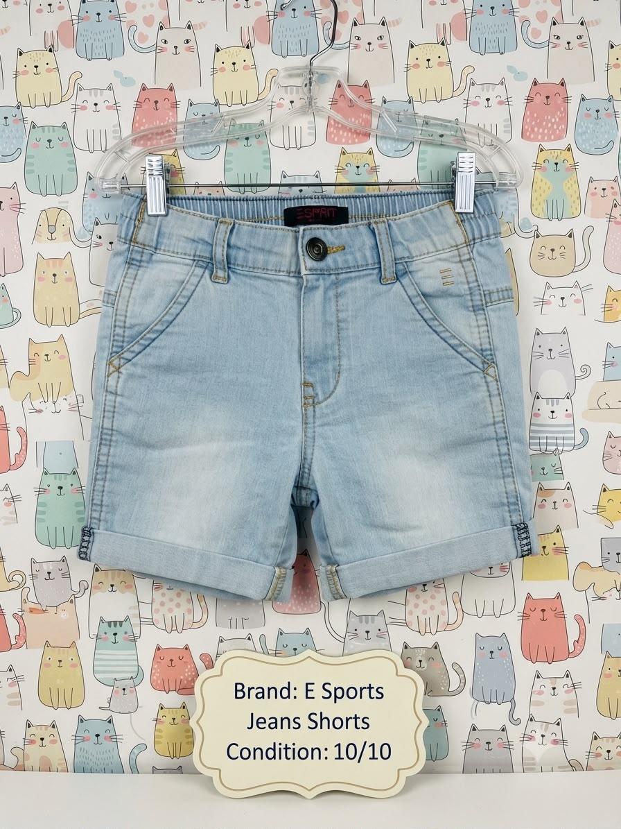 E Sports Kids Light Blue Denim Shorts – Condition 10/10