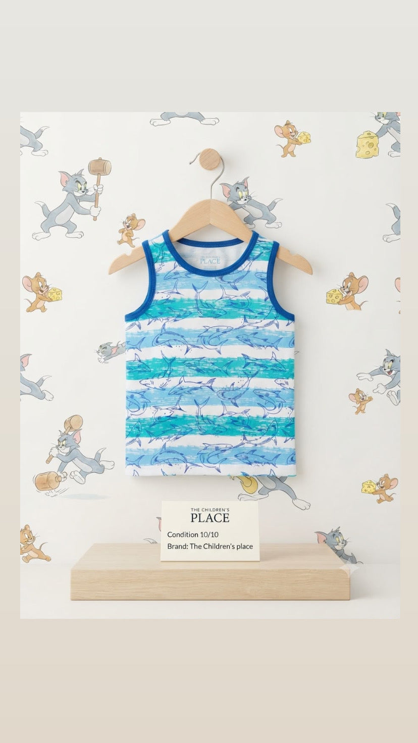 The Children’s Place Shark Print Tank Top – Condition 10/10