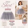 H&M Girls Grey Tulle Skirt – Only Skirt