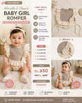 Baby Girl Ruffle Lace Romper – Beige