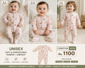 Unisex Soft & Comfortable Pink Printed Baby Romper / Jumpsuit