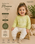 Little People Kids Light Green Cotton shirt | Full Sleeve Top | Perfect for Monsoon | 1-2 Years