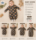Old Navy Cute Fox Printed Baby Sleeping Gown