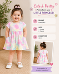 H&M Pastel Tie-Dye Baby Girl Dress | Soft Cotton | 1–3 Years